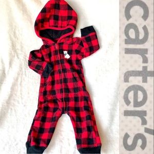 Carterโs Buffalo Plaid Hooded Jumper